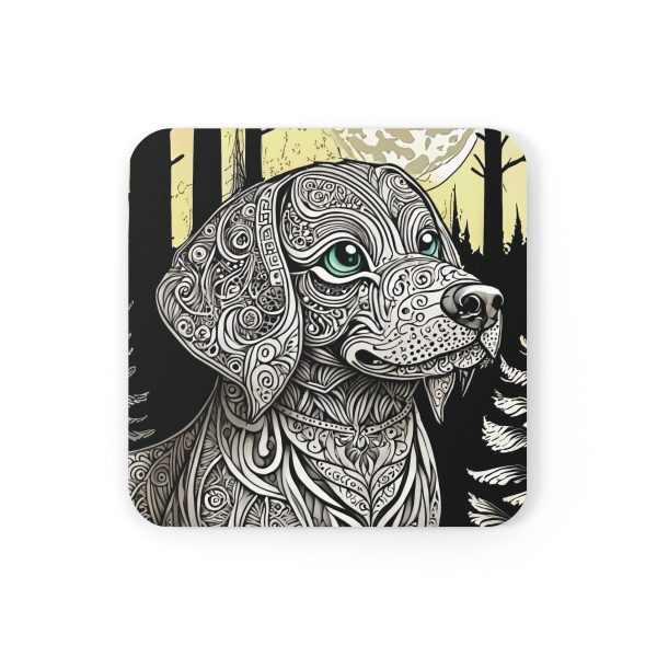 Beagle, Corkwood Coaster Set - Image 2