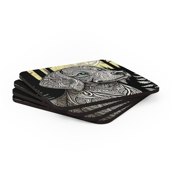 Beagle, Corkwood Coaster Set - Image 4