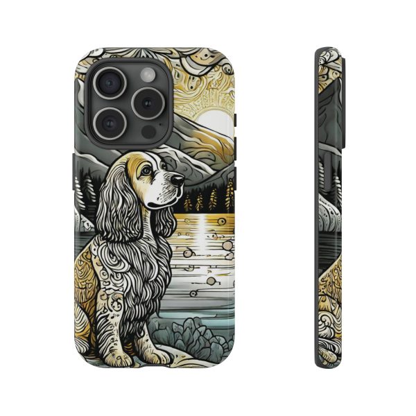 Serenity in Nature with a Golden Cocker Spaniel Phone Case - Image 2