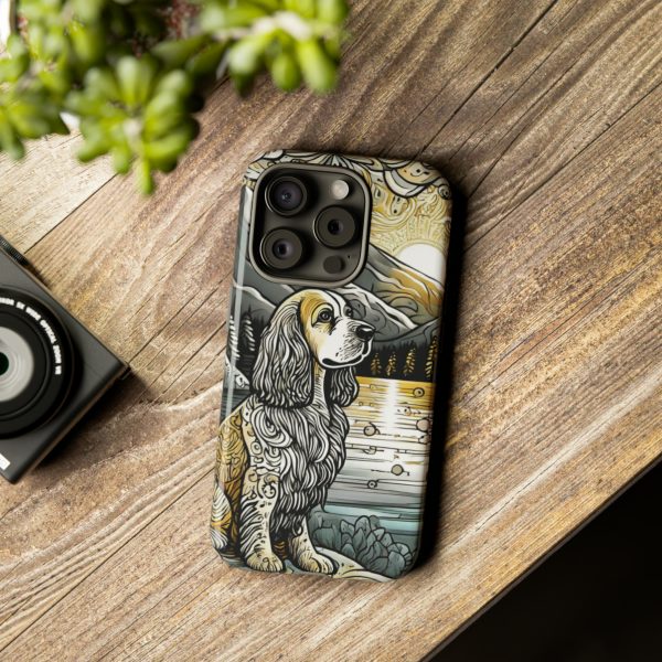 Serenity in Nature with a Golden Cocker Spaniel Phone Case - Image 3