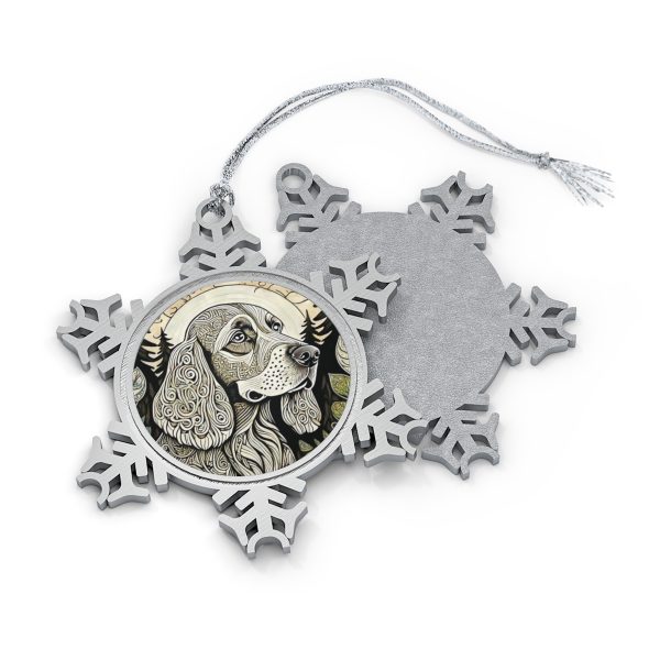 Cocker Spaniel #6, Pewter Snowflake Ornament - Image 2