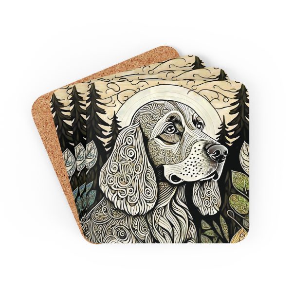 Cocker Spaniel #6, Corkwood Coaster Set - Image 6
